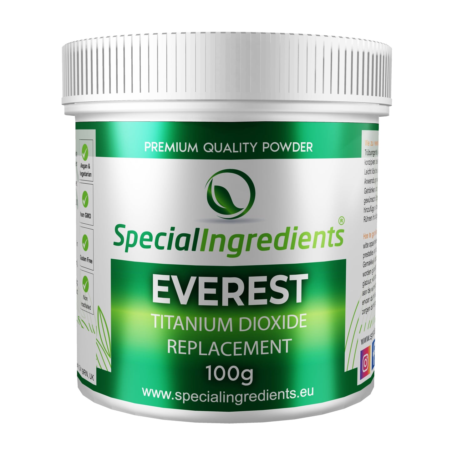 Everest Poeder - Alternatief voor Titaniumdioxide
