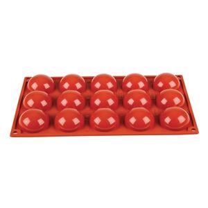 Silicone Mould | 15 Half Spheres Silicone Mould - 17.4cm x 29.5cm